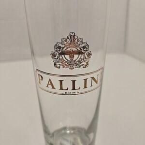 PALLINI ROMA GOLD LOGO CLEAR GLASS COCKTAIL HIGHBALL GLASS